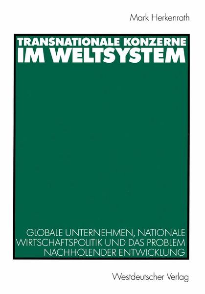 Produktbild: Transnationale Konzerne im Weltsystem