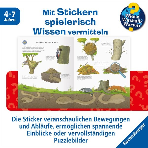 Wieso? Weshalb? Warum? Stickerheft - Im Wald