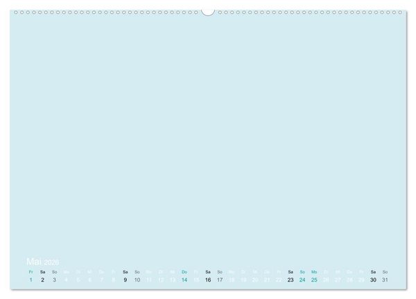 Produktbild: Bastelkalender - hell Blau (Wandkalender 2026 DIN A2 quer), CALVENDO Monatskalender