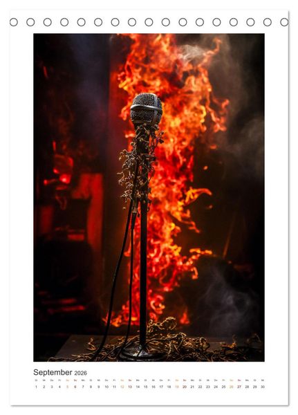 Produktbild: Musik on Fire (Tischkalender 2026 DIN A5 hoch), CALVENDO Monatskalender