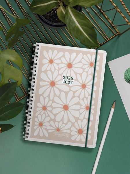 Produktbild: Sch&uuml;lerkalender 2026/2027 "Daisy" | A6, Kunststoff