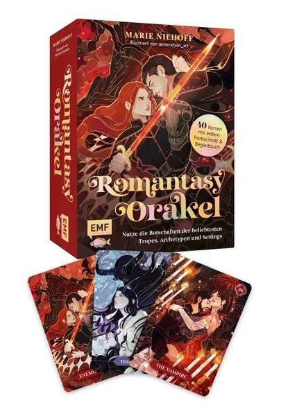 Produktbild: Kartenset: Romantasy-Orakel | Nutze die Botschaften der beliebtesten Tropes, Archetypen und Settings