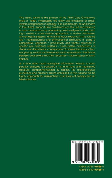 Produktbild: Comparative Analyses of Ecosystems