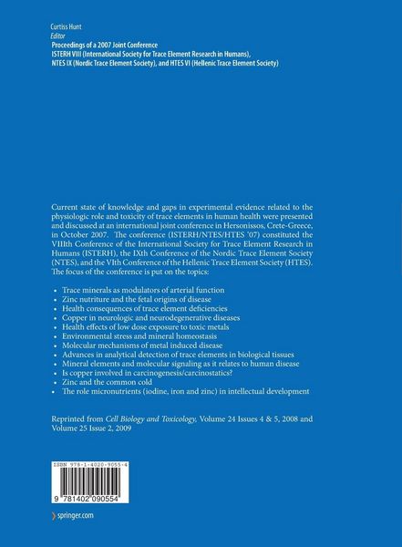 Produktbild: Proceedings of the VIIIth Conference of the International Society for Trace Element Research in Humans (ISTERH), the IXth Conference of the Nordic Trace Element Society (NTES), and the VIth Conference of the Hellenic Trace Element Society (HTES), 2007