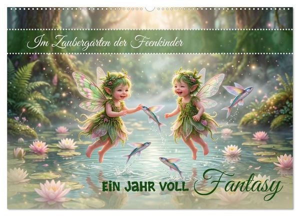 Produktbild: Im Zaubergarten der Feenkinder (Wandkalender 2027 DIN A2 quer), CALVENDO Monatskalender