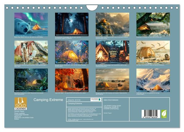 Produktbild: Camping Extreme (Wandkalender 2027 DIN A4 quer), CALVENDO Monatskalender