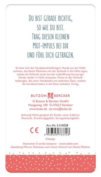 Produktbild: Kurzes Handyband - Du bist wertvoll, so wie du bist