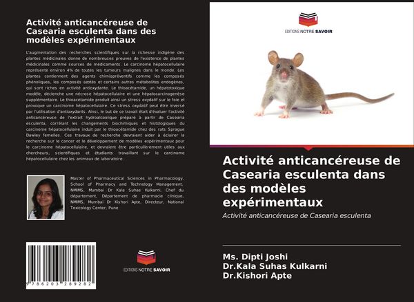 Produktbild: Activit&eacute; anticanc&eacute;reuse de Casearia esculenta dans des mod&egrave;les exp&eacute;rimentaux