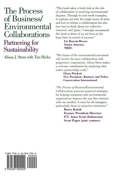 Produktbild: Process of Business/Environmental Collaborations
