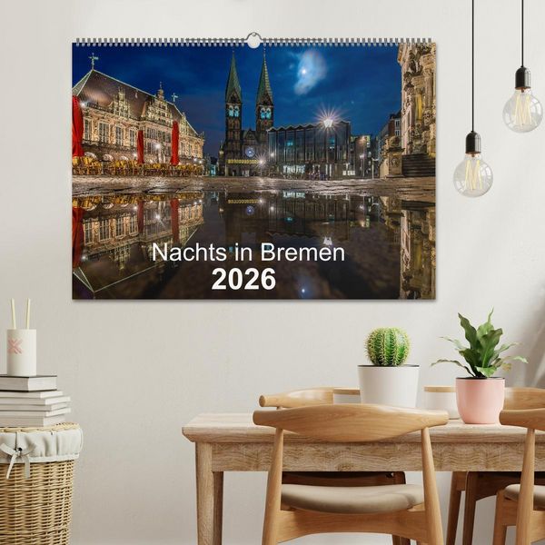Produktbild: Nachts in Bremen (Wandkalender 2026 DIN A2 quer), CALVENDO Monatskalender