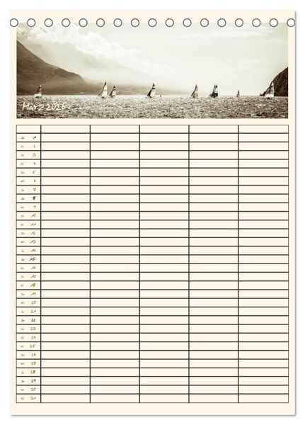 Produktbild: Der Gardasee im Norden - Familienplaner 2026 (Tischkalender 2026 DIN A5 hoch), CALVENDO Monatskalender