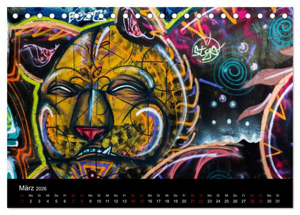 Produktbild: Graffiti und Street Art in La Paz (Tischkalender 2026 DIN A5 quer), CALVENDO Monatskalender