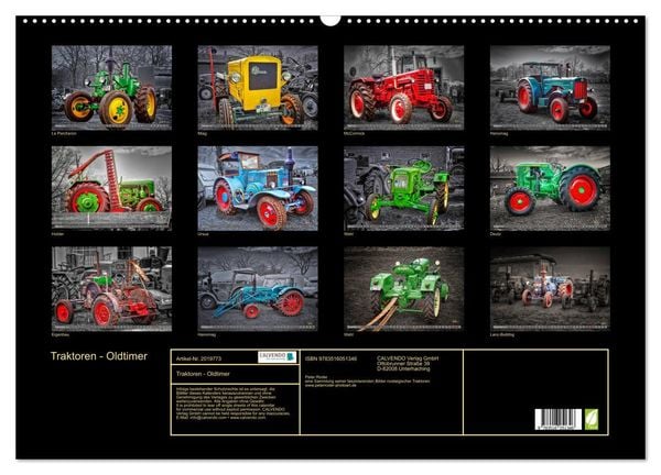Produktbild: Traktoren - Oldtimer (Wandkalender 2026 DIN A2 quer), CALVENDO Monatskalender