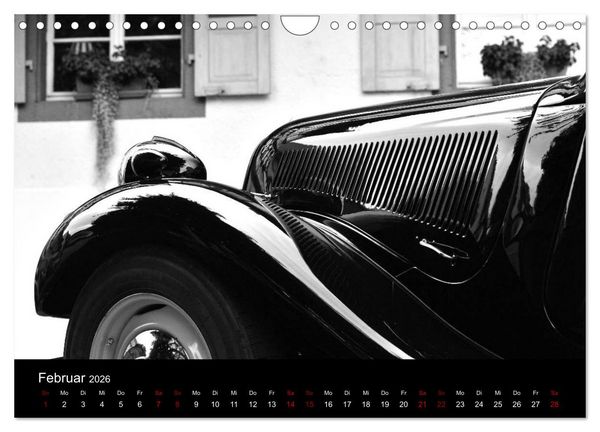 Produktbild: Citro&euml;n 11 CV Traction Avant in schwarzweiss (Wandkalender 2026 DIN A4 quer), CALVENDO Monatskalender