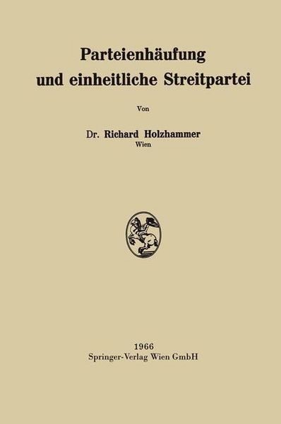 Produktbild: Parteienh&auml;ufung und einheitliche Streitpartei