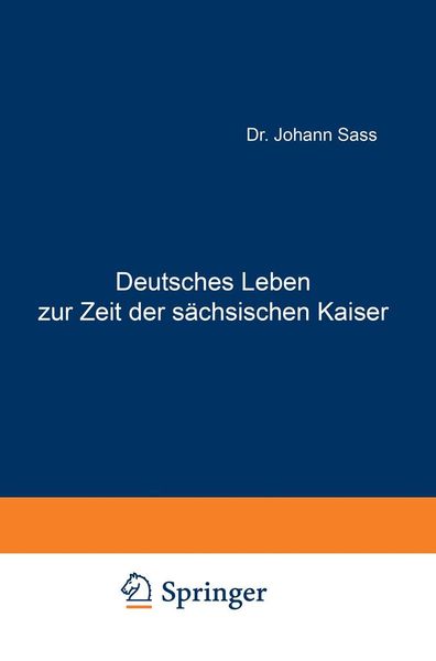 Produktbild: Deutsches Leben zur Zeit der s&auml;chsischen Kaiser