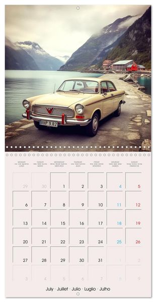 Produktbild: Voitures de course anciennes (Calendrier mural carr&eacute; 2026 30x30 cm) Calendrier double avec une page pour vos prises de notes