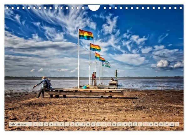 Produktbild: Friesland - Nordseebad Dangast (Wandkalender 2026 DIN A4 quer), CALVENDO Monatskalender