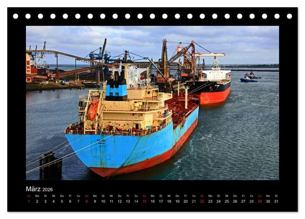 Produktbild: Frachtschiffe -von K&uuml;ste zu K&uuml;ste- (Tischkalender 2026 DIN A5 quer), CALVENDO Monatskalender