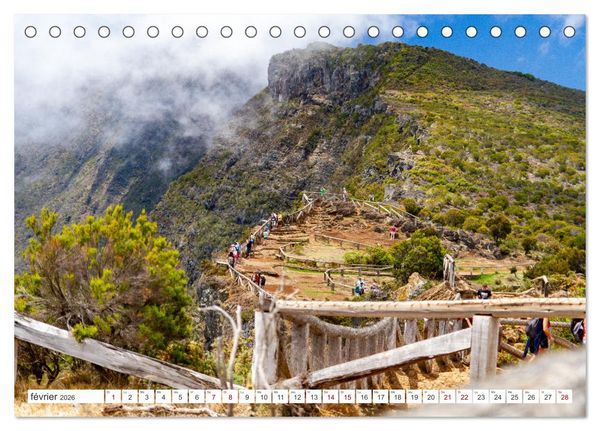 Produktbild: &Icirc;le de la R&eacute;union - Le paradis fran&ccedil;ais dans l'oc&eacute;an Indien (Calendrier de bureau 2026 DIN A5 vertical), CALVENDO calendrier mensuel
