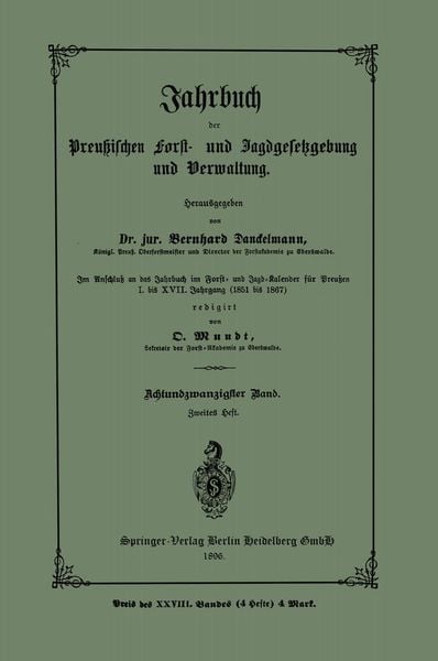 Produktbild: Jahrbuch der Preutzischen Forst- und Jagdgesetzgebung und Verwaltung