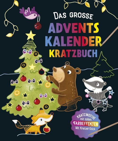 Produktbild: Das gro&szlig;e Adventskalender Kritzel-Kratzel Buch