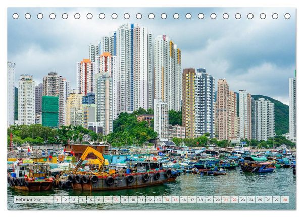 Produktbild: Hongkong Bilder einer Metropole (Tischkalender 2026 DIN A5 quer), CALVENDO Monatskalender