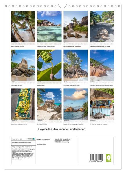 Produktbild: Seychellen -Traumhafte Landschaften (Wandkalender 2027 DIN A3 hoch), CALVENDO Monatskalender