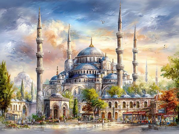 Produktbild: CALVENDO Puzzle Istanbul - Sultan Ahmed-Moschee | 1000 Teile Lege-Gr&ouml;&szlig;e 64x48cm Foto-Puzzle f&uuml;r gl&uuml;ckliche Stunden