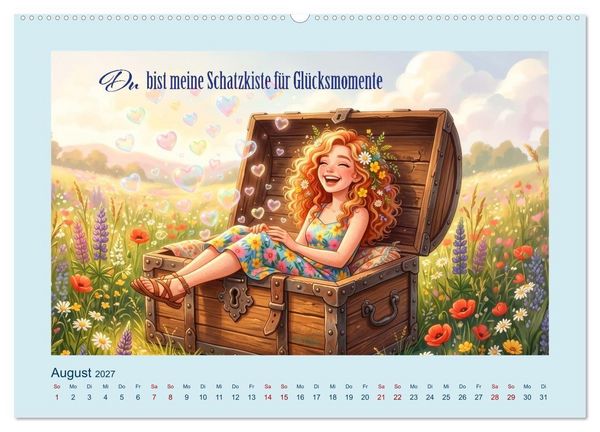 Produktbild: Freundin - Schwester - Lieblingsmensch (hochwertiger Premium Wandkalender 2027 DIN A2 quer), Kunstdruck in Hochglanz