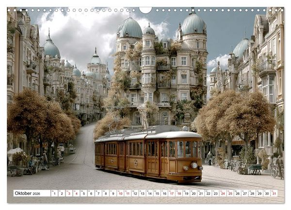 Produktbild: Stra&szlig;enbahnen - Pulsadern der Stadt (Wandkalender 2026 DIN A3 quer), CALVENDO Monatskalender
