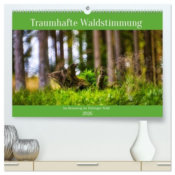 Traumhafte Waldstimmung am Rennsteig im Thüringer Wald (hochwertiger Premium Wandkalender 2026 DIN A2 quer), Kunstdruck in Hochglanz
