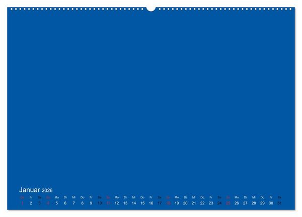 Produktbild: Bastelkalender - Blau (Wandkalender 2026 DIN A2 quer), CALVENDO Monatskalender