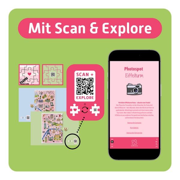 Produktbild: TEAMPUZZLE &ndash; Paris &ndash; 1000 Teile &ndash; Erwachsenenpuzzle f&uuml;r zwei Personen