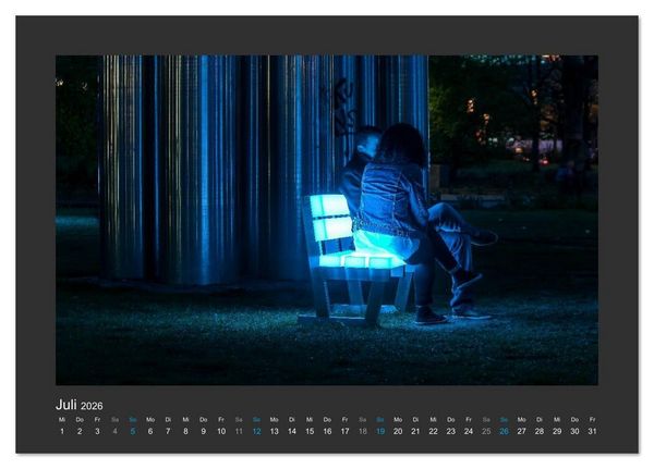 Produktbild: FRANKFURT - Nachtlichter 2026 (Tischkalender 2026 DIN A5 quer), CALVENDO Monatskalender