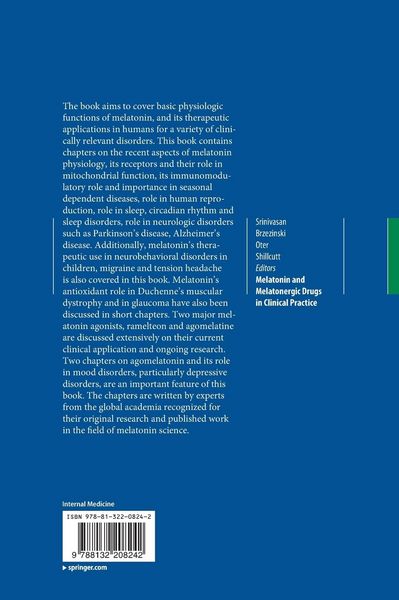 Produktbild: Melatonin and Melatonergic Drugs in Clinical Practice
