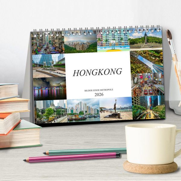 Produktbild: Hongkong Bilder einer Metropole (Tischkalender 2026 DIN A5 quer), CALVENDO Monatskalender