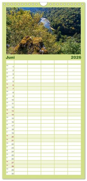Produktbild: Familienplaner 2026 - Frankreich - Franche-Comt&eacute; mit 5 Spalten (Wandkalender, 21 x 45 cm) CALVENDO