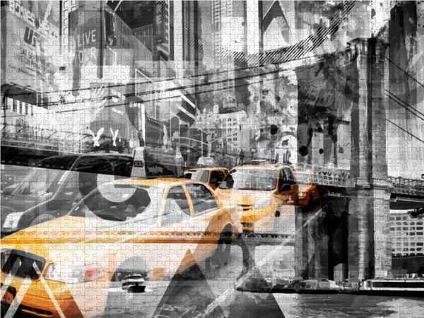 Produktbild: CALVENDO Puzzle Modern Art NYC Collage 1000 Teile Lege-Gr&ouml;&szlig;e 64 x 48 cm Foto-Puzzle Bild von Melanie Viola