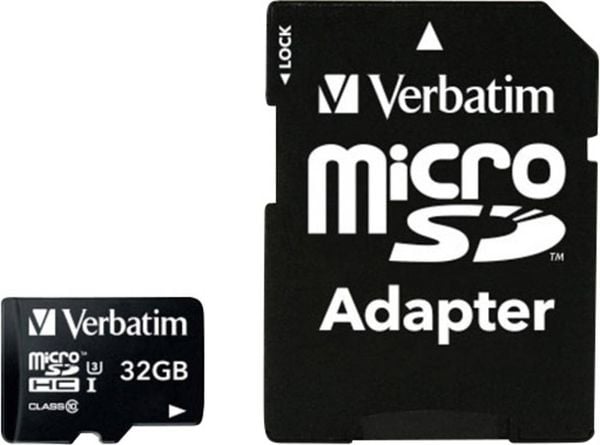 Verbatim PRO microSDHC-Karte 32 GB Class 10, UHS-I, UHS-Class 3 inkl. SD-Adapter