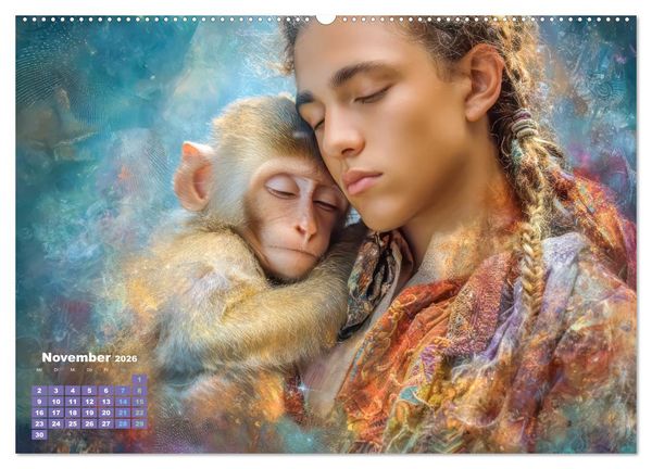 Produktbild: Zeichen der Liebe &ndash; Malerische Fantasiewerke (Wandkalender 2026 DIN A2 quer), CALVENDO Monatskalender