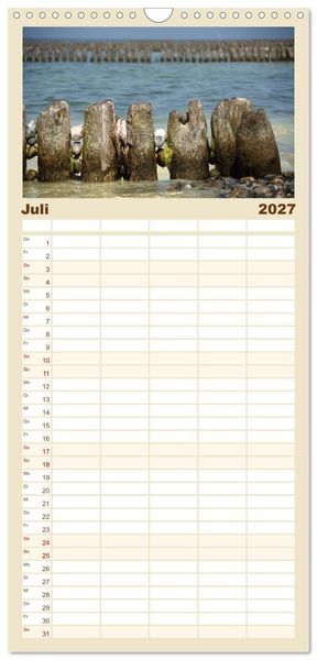 Produktbild: Familienplaner 2027 - R&uuml;gen PUR mit 5 Spalten (Wandkalender, 21 x 45 cm) CALVENDO