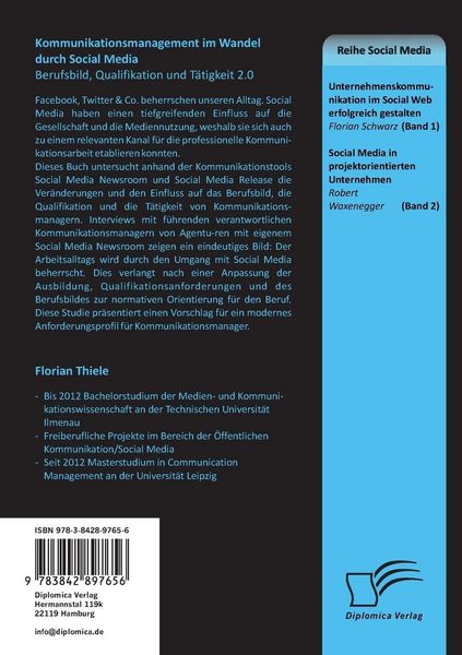 Produktbild: Kommunikationsmanagement im Wandel durch Social Media: Berufsbild, Qualifikation und T&auml;tigkeit 2.0