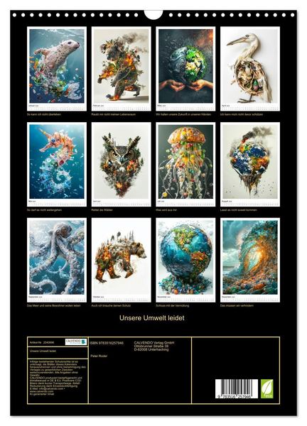Produktbild: Unsere Umwelt leidet (Wandkalender 2026 DIN A3 hoch), CALVENDO Monatskalender