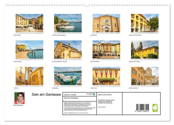Produktbild: Salo am Gardasee (hochwertiger Premium Wandkalender 2026 DIN A2 quer), Kunstdruck in Hochglanz