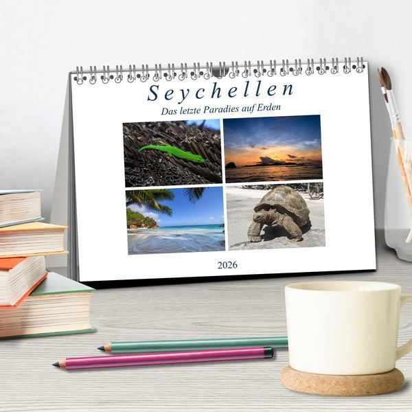 Produktbild: Seychellen - Das letzte Paradies auf Erden (Tischkalender 2026 DIN A5 quer), CALVENDO Monatskalender