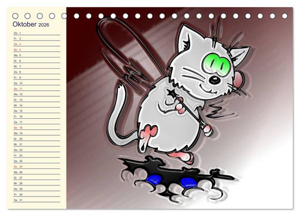 Produktbild: Alles f&uuml;r die Katz! Lustiger Katzen-Planer (Tischkalender 2026 DIN A5 quer), CALVENDO Monatskalender