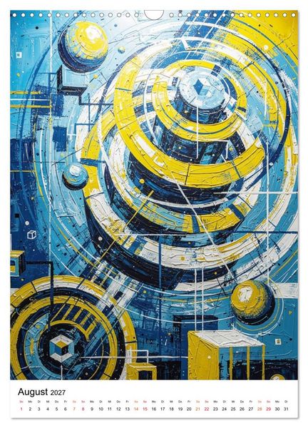 Produktbild: Abstracts - Fragmente der Zeit - Auf der Suche nach Menschlichkeit im Datenstrom (Wandkalender 2027 DIN A3 hoch), CALVENDO Monatskalender
