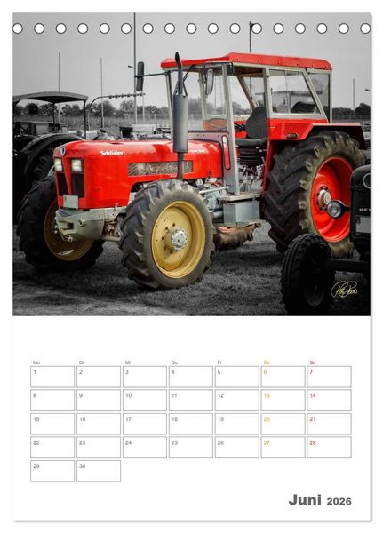 Produktbild: Oldtimer - Trecker Liebe (Tischkalender 2026 DIN A5 hoch), CALVENDO Monatskalender