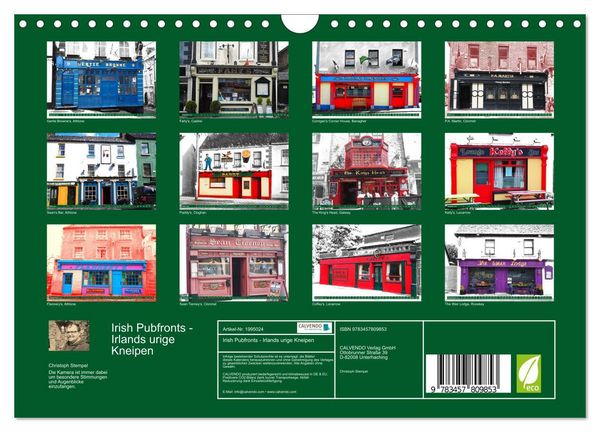 Produktbild: Irish Pubfronts - Irlands urige Kneipen (Wandkalender 2026 DIN A4 quer), CALVENDO Monatskalender